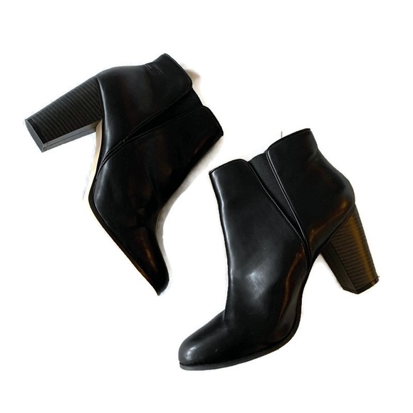 Ann Taylor Sz 9.5 Leather Ankle Boots Booties - Picture 3 of 6
